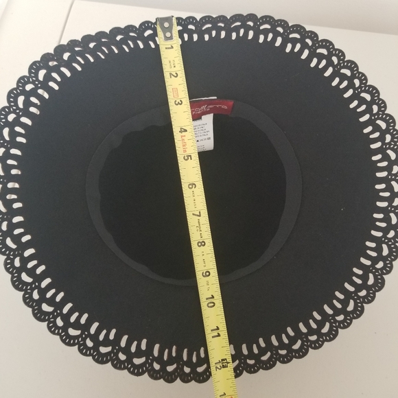 Rossomenta Firenze Anthropologie Wool Lasercut Black Hat - Picture 8 of 12